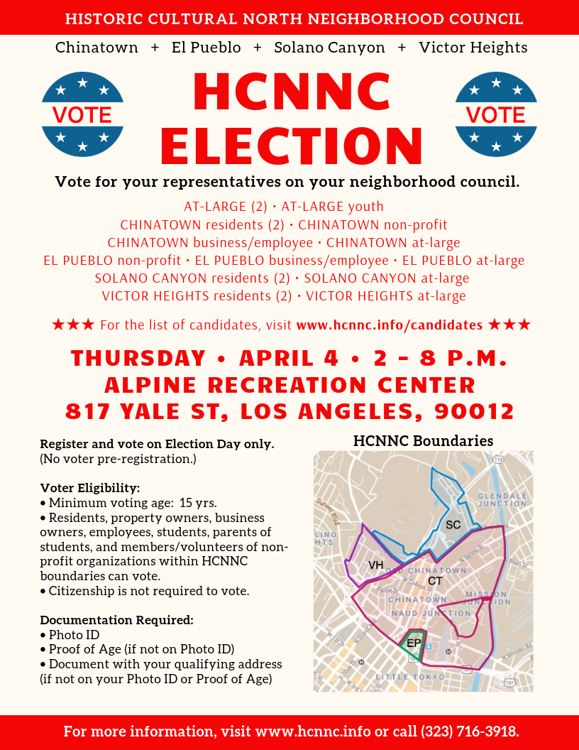 HCNNC Election Flyer - English